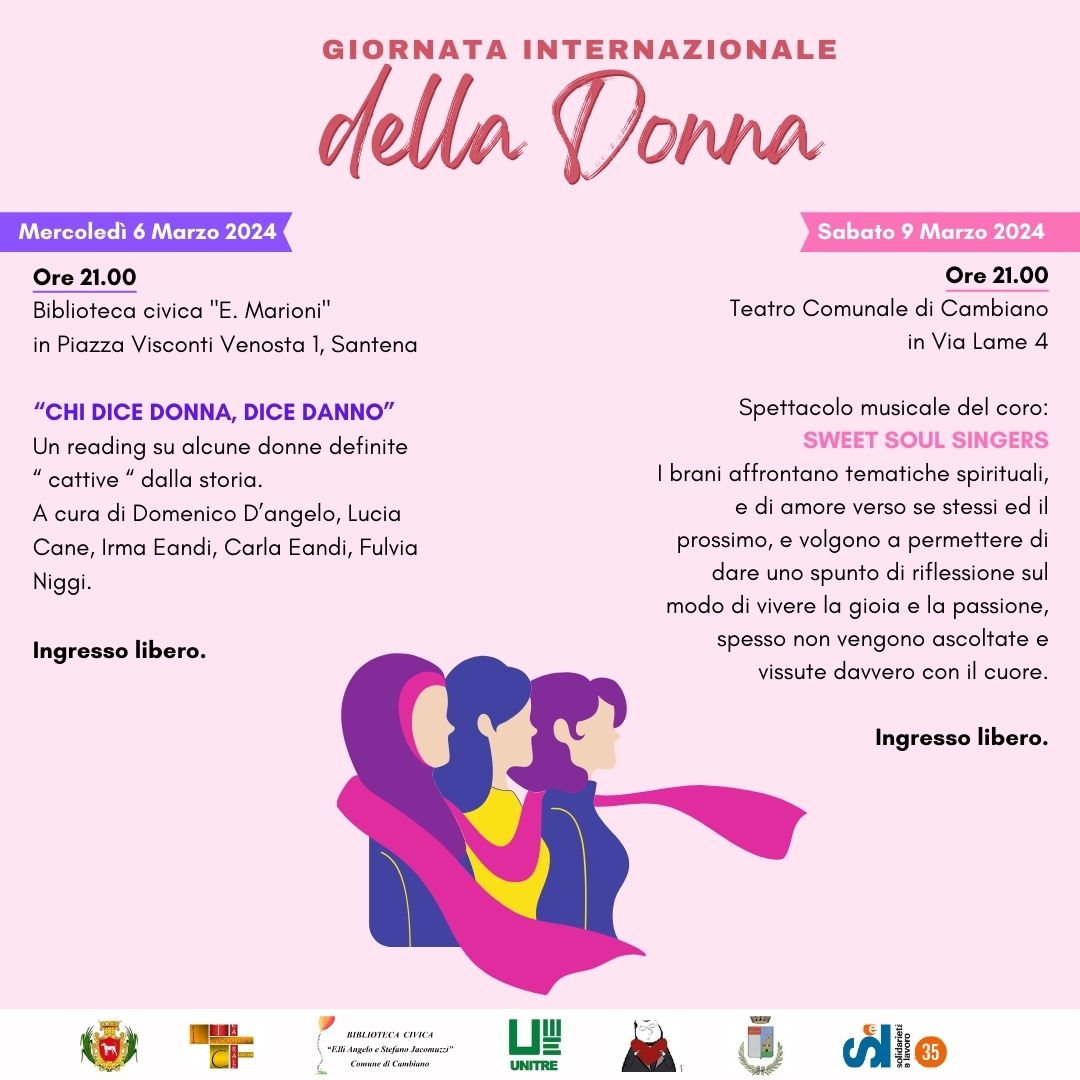 Giornata Internazionale della Donna: le iniziative in programma